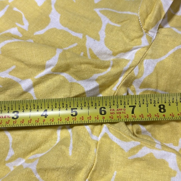 LOFT yellow floral linen shorts size 8 - Picture 7 of 7